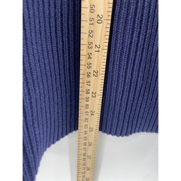 Gap Sweater Womens Large Navy Striped Chunky Nautical Oversized Heavy Preppy - Picture 6 of 10